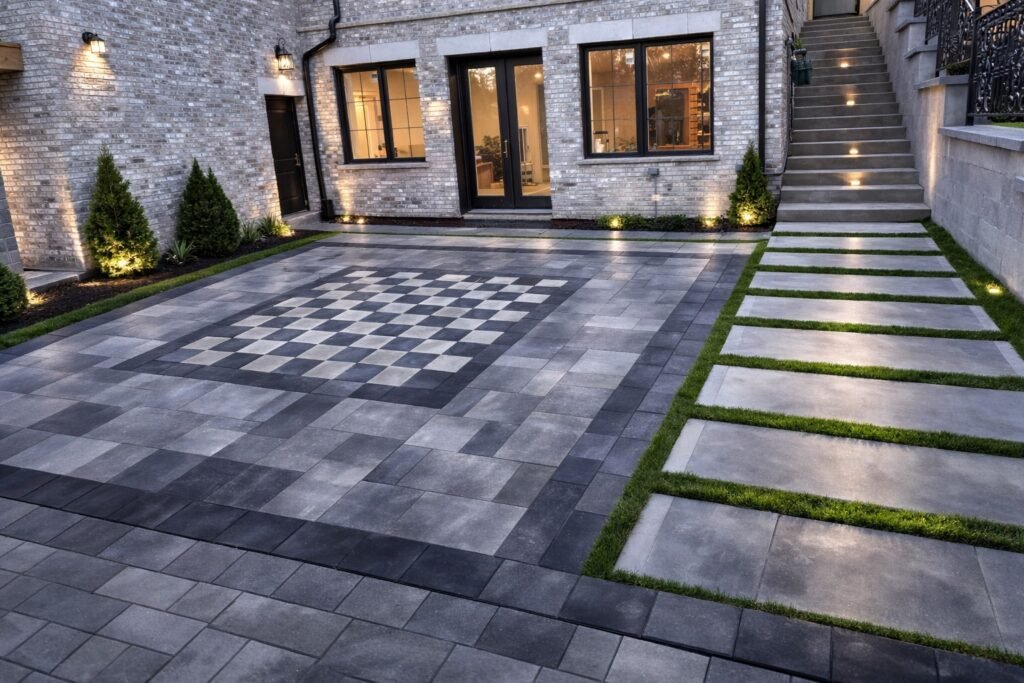 Custom interlock vitbud landscaping construction