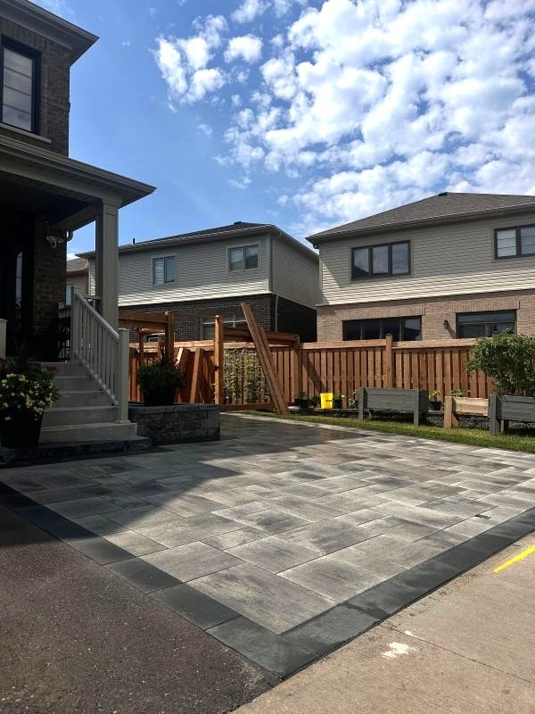 interlocking driveway vitbud landscaping construction