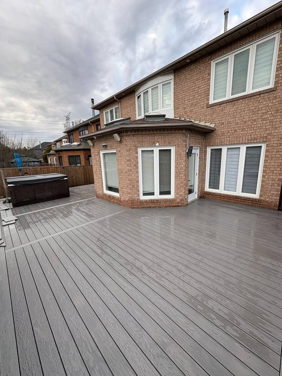 Softscaping VitBud Landscaping Construction (19) Completed custom backyard deck in the GTA